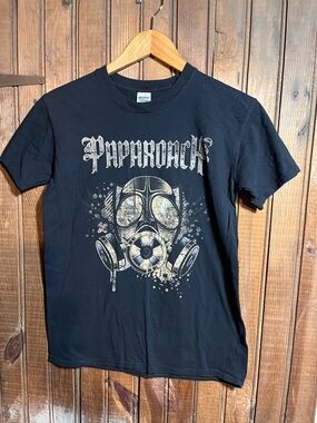 PapaRoach Tee with Gas Mask Print
